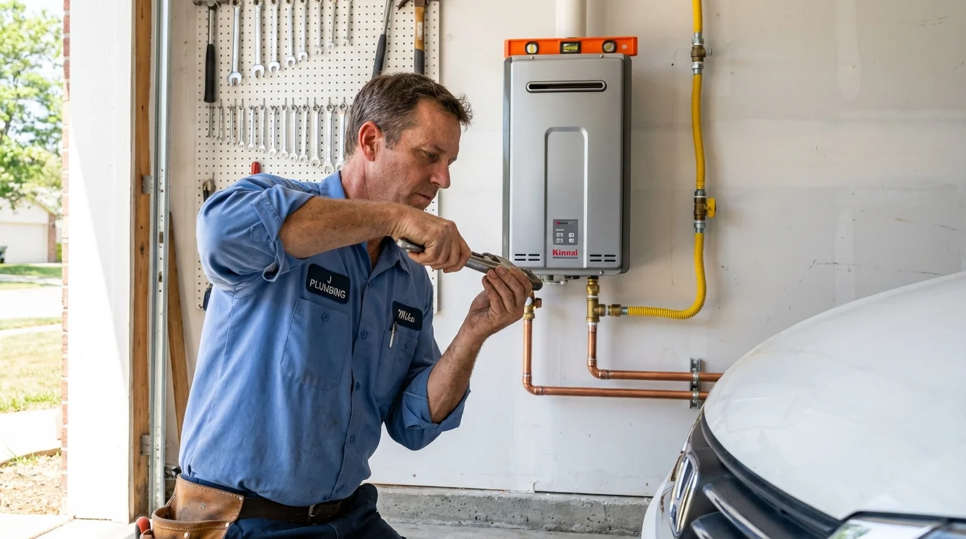 Tankless water heater installation by a Johns Plumbing LLC plumber in Cascade